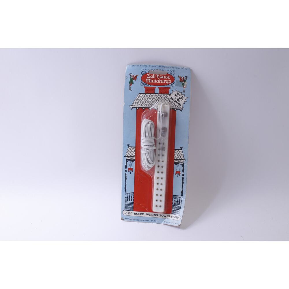 Doll House Wiring Power Strip, Star Creations, Miniature, Vintage ~ 250113-WH 62